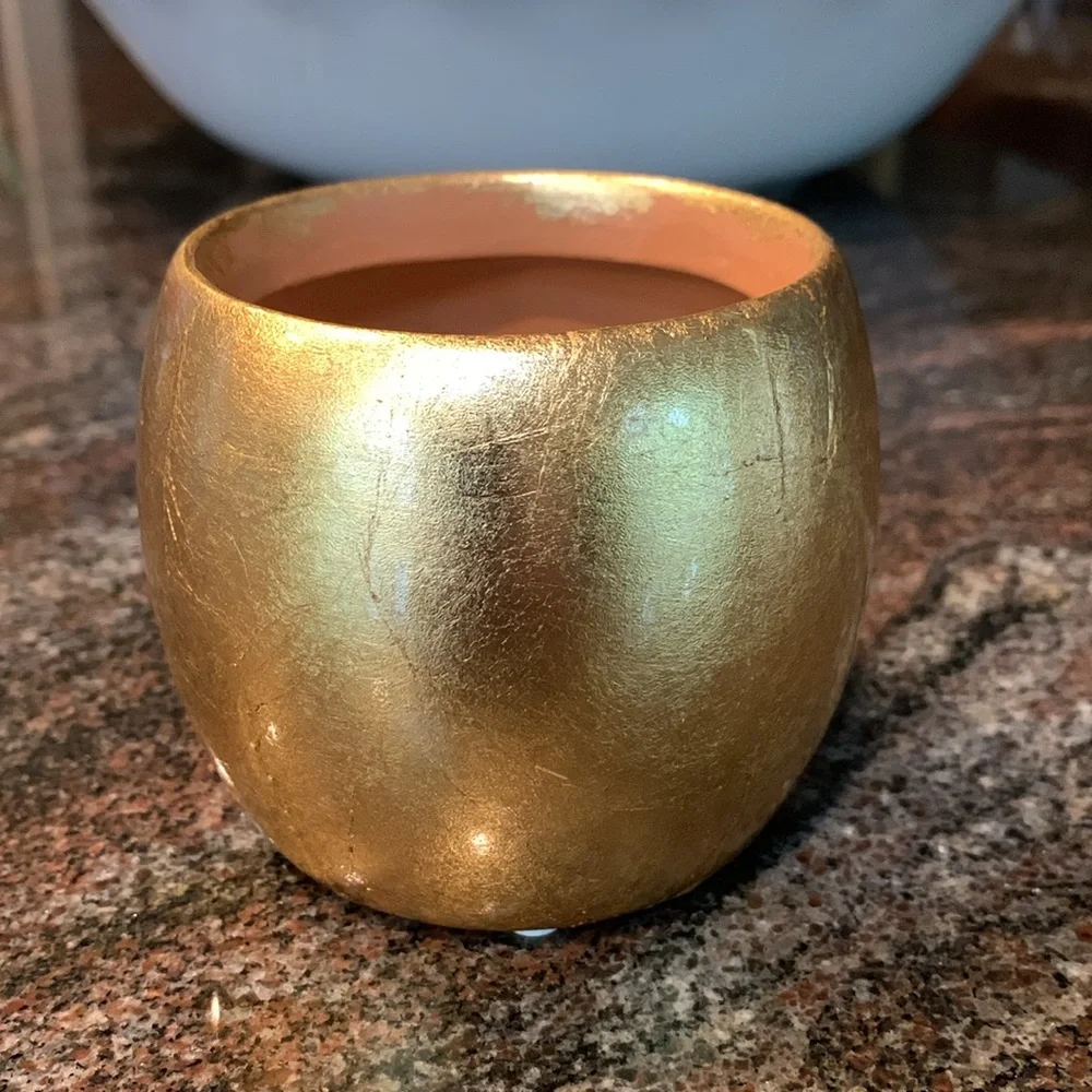Mini gold planter pot